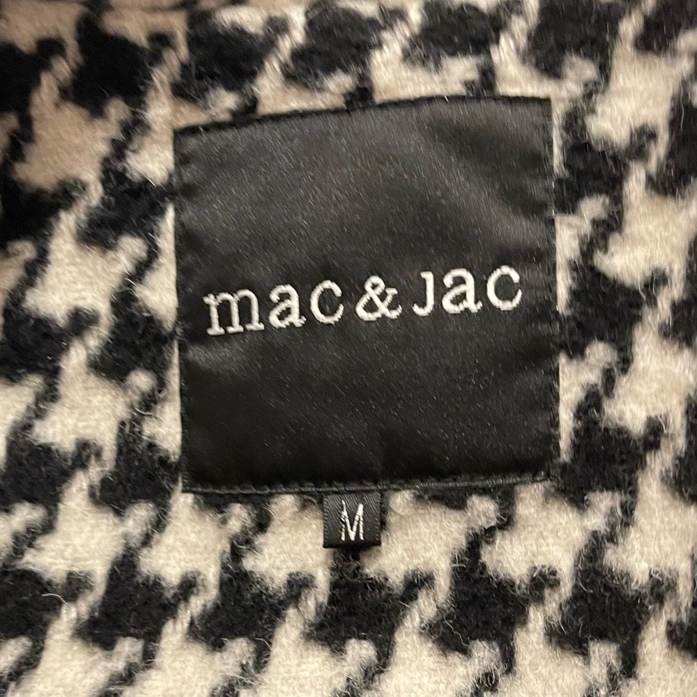 HOUNDSTOOTH WOOLBLEND DOUBLE BREASTED BABYDOLL COAT - Picture 5 of 6